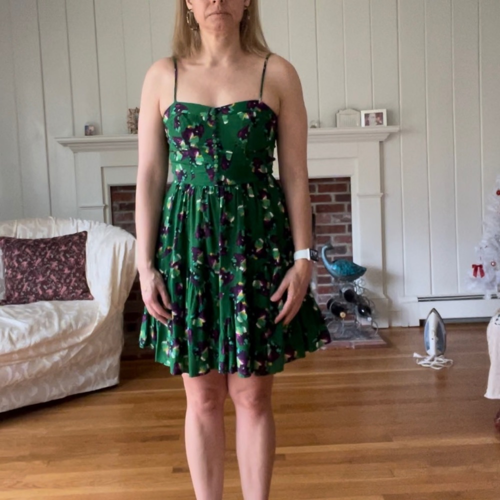 Greylin Bustier Silk Floral Slip Dress - Picture 6 of 12